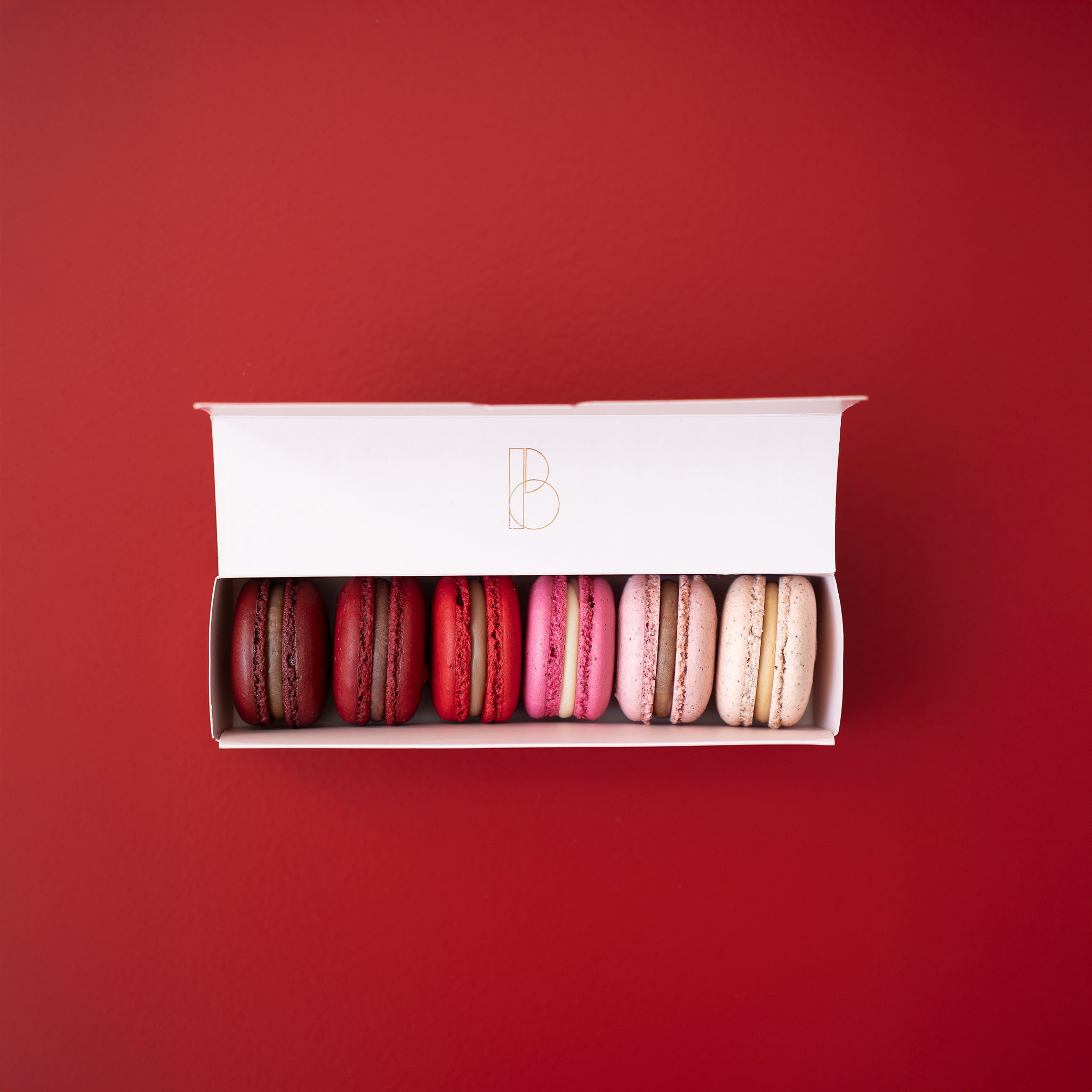 Caja macarons x 6